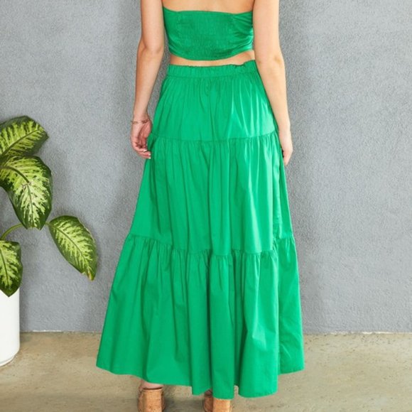 LAYER MAXI SKIRT & CROSSOVER CROP SET - Picture 3 of 3